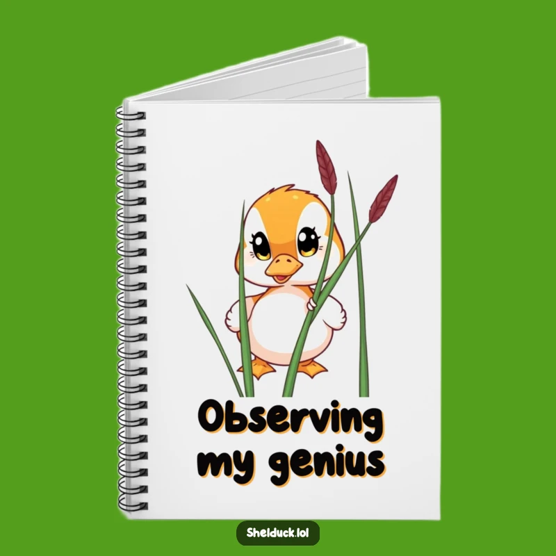 Funny Shelduck Peeking Notebook - Jot Down Observant Thoughts