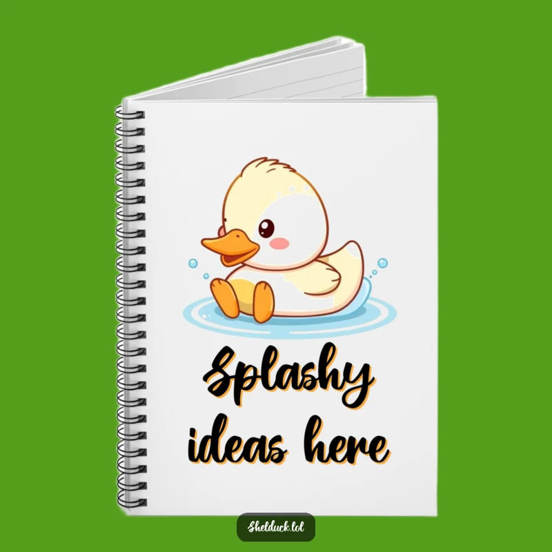 Funny Shelduck Splash Notebook: Happy Duck Journal, Perfect Gift for Ideas