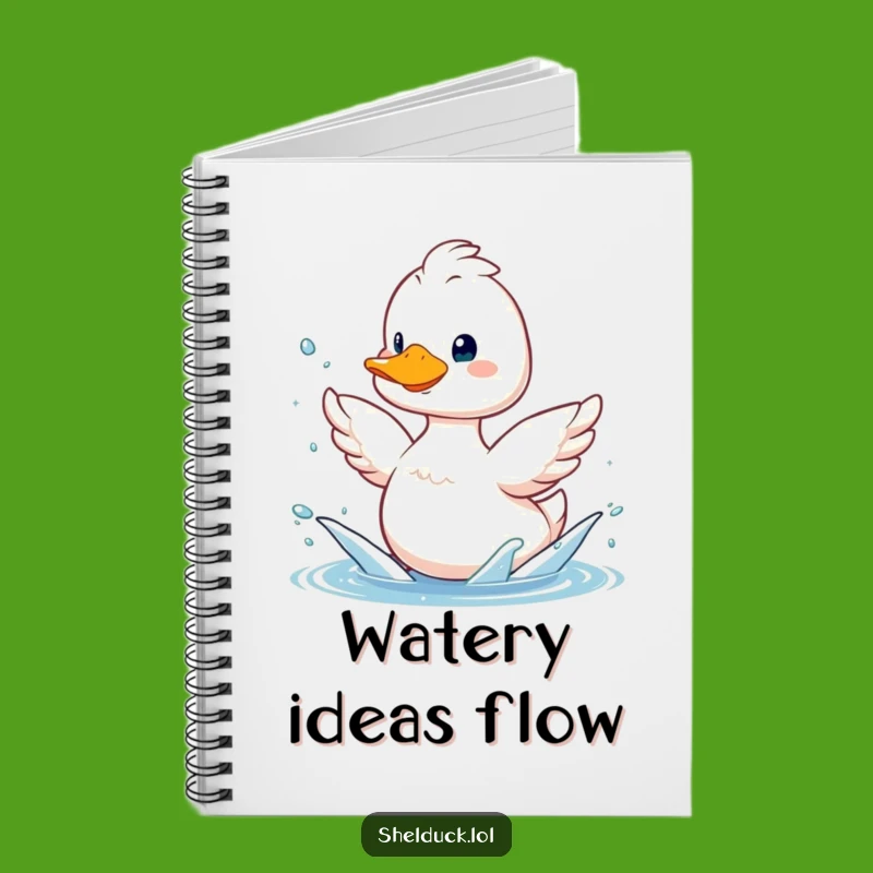 Funny Shelduck Splashing Notebook - Humorous Journal for Joyful Ideas