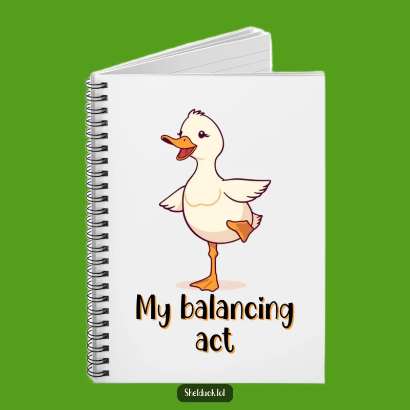 Funny Shelduck Balancing Notebook: Jot Down Notes With a Wobbly Bird!