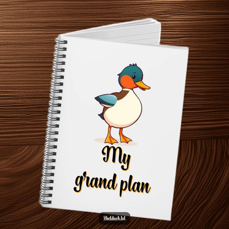 Funny Shelduck Strut Notebook: A notebook cover featuring a shelduck bird in a funny, confident strut, perfect for capturing ideas.