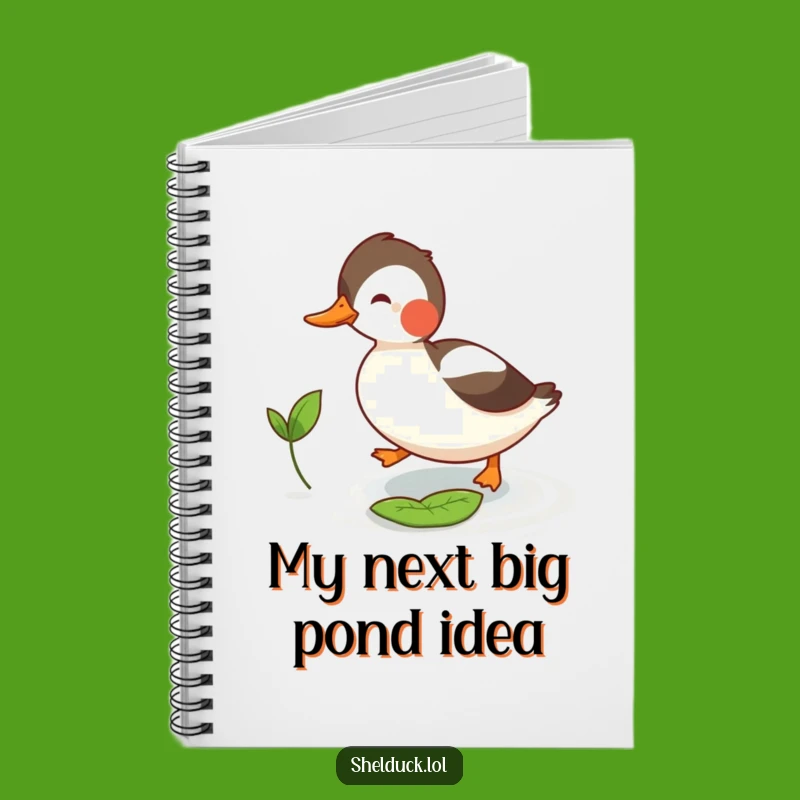 Funny Shelduck Leaf Chase Notebook: Jot Down Ideas with a Smile, Perfect Gift