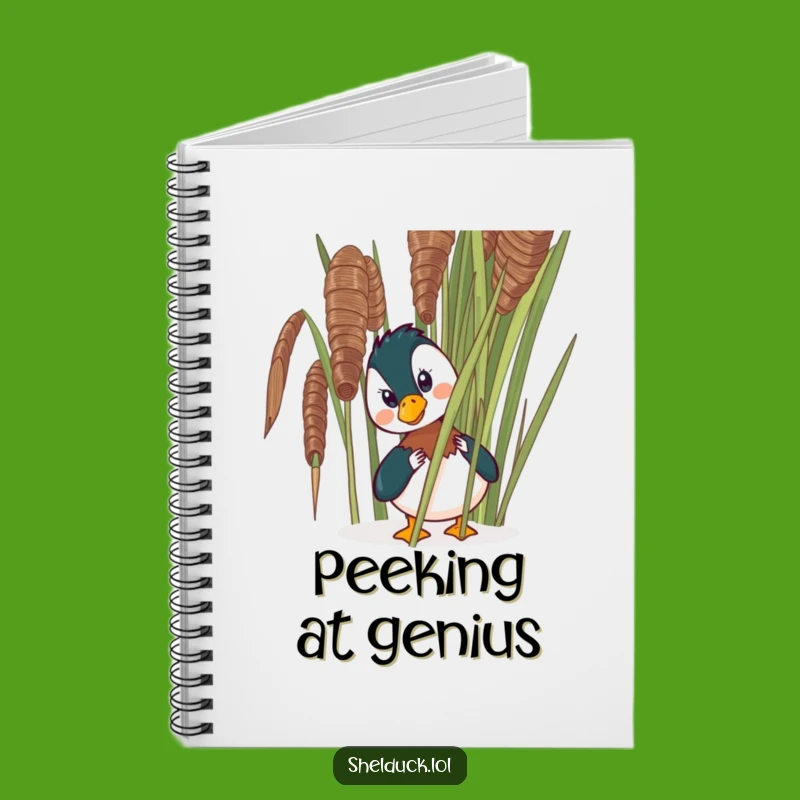 Funny Shelduck Peeking Notebook - Journal Comical Bird Gift