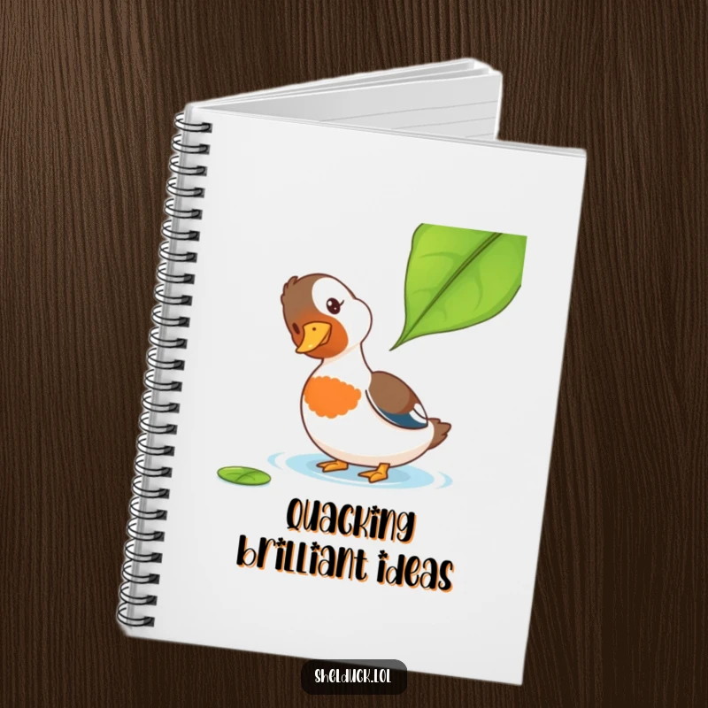 Funny Shelduck Notebook: A shelduck looking curiously at a leaf, perfect for writing notes in this funny, inspiring journal.
