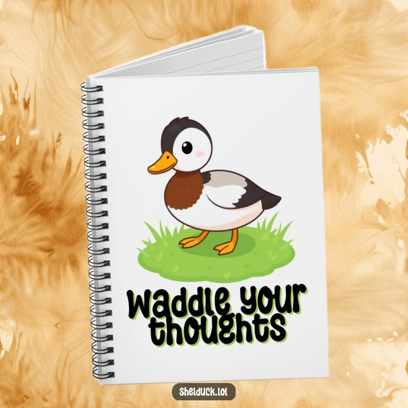 Funny Shelduck Notebook: Features a bird waddling happily, perfect for journaling ideas with funny charm, great funny gift.