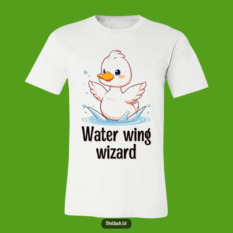 Funny Happy Shelduck Splashing T-Shirt - Joyful Bird Humor Wear