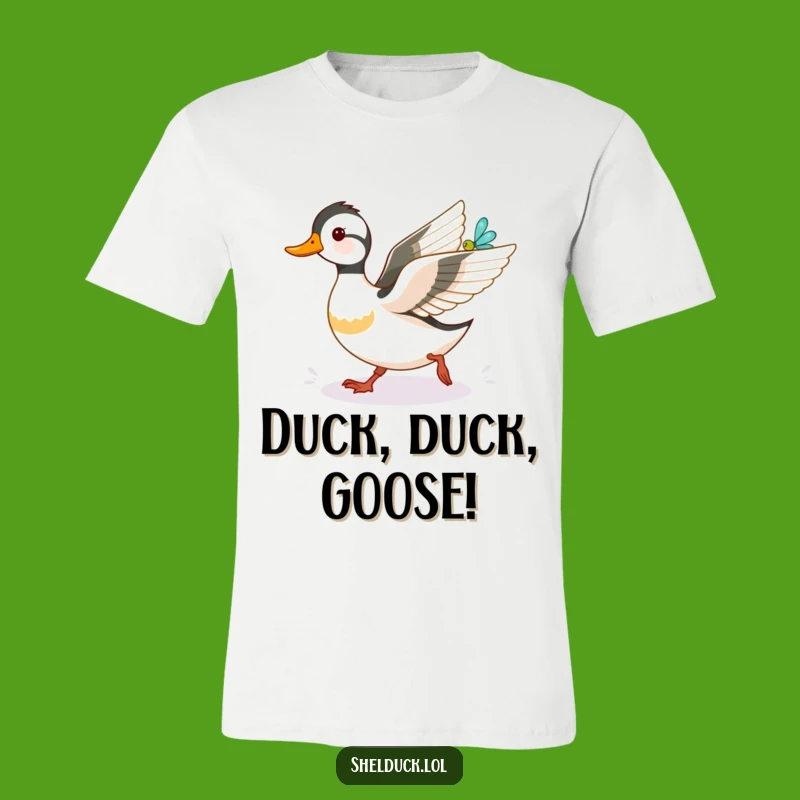 Funny Shelduck Chasing Dragonfly T-Shirt: A Comical Wildlife Adventure Tee Gift