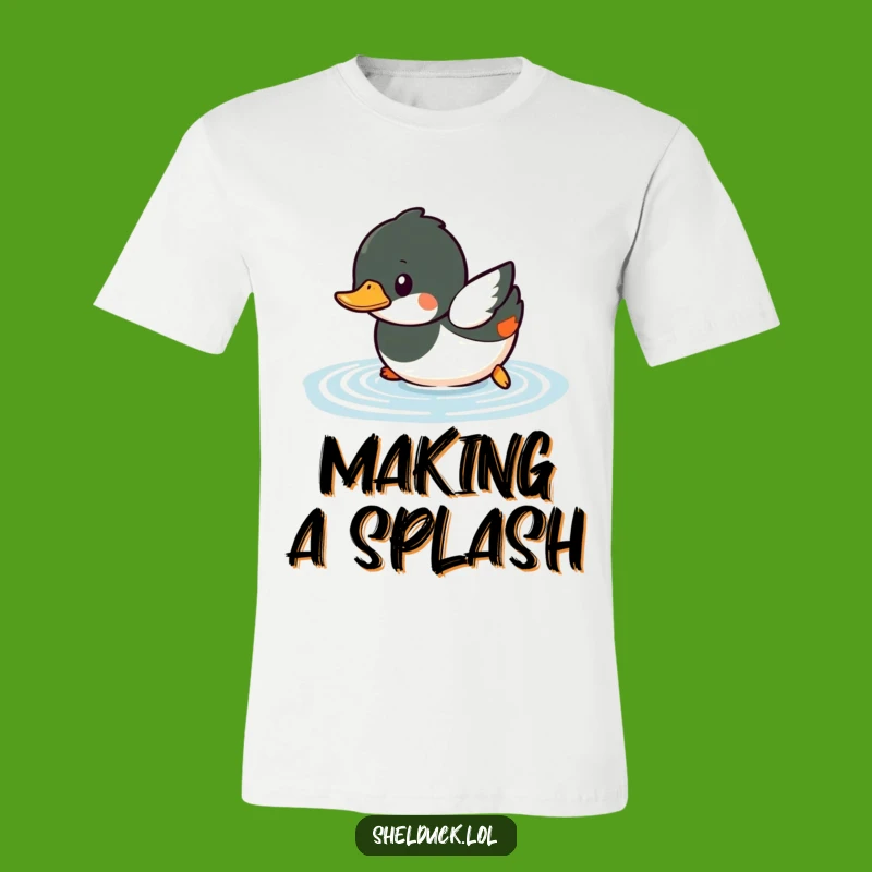 Funny Shelduck Diving T-Shirt - Playful Bird's Water Dive, Great Funny Gift!