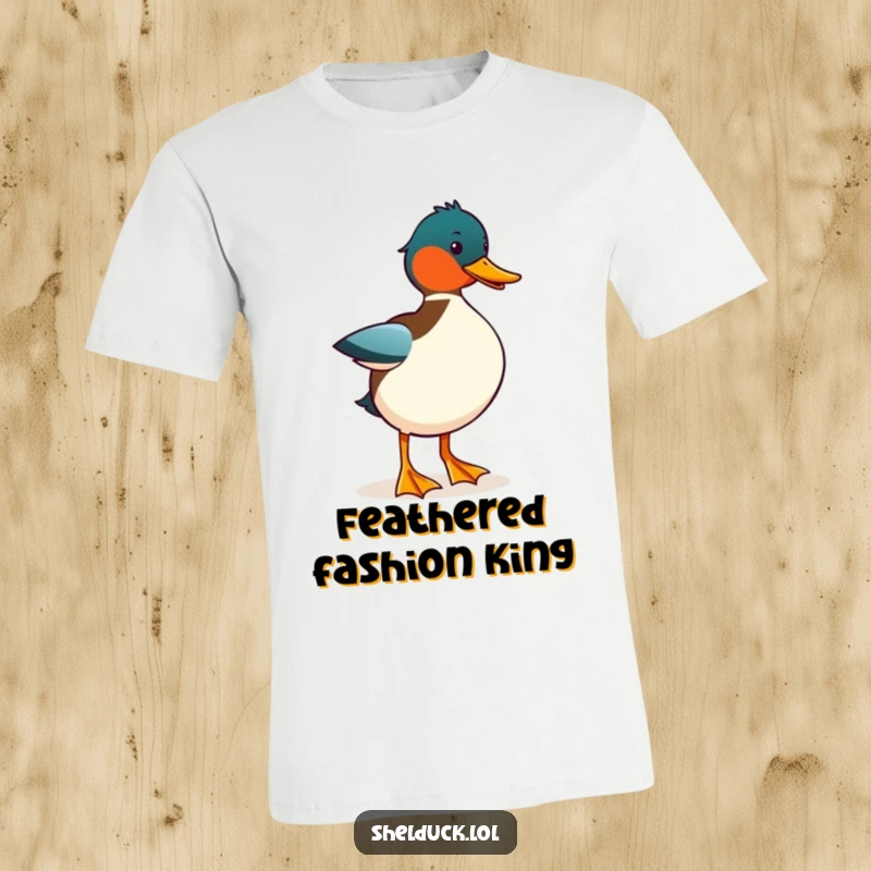 Funny Shelduck Strut T-Shirt: A shelduck bird doing a funny, exaggerated strut, showcasing its comical personality.