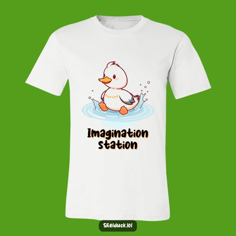 Funny Shelduck Splashing Tee - Playful Bird Water Shirt Gift
