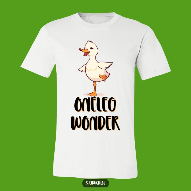 Funny Shelduck Balancing Shirt: One Legged Bird Comedy Tee Funny Gift!