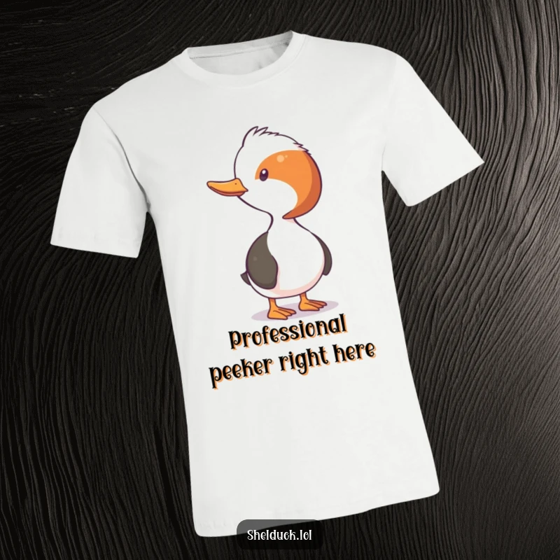 Funny Shelduck T-Shirt: A shelduck stretching its neck to comically observe something, showcasing a funny, inquisitive nature.