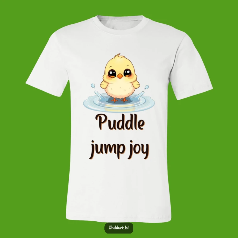 Funny Fluffy Bird Puddle Splash T-Shirt - Wear Your Joyful Curiosity