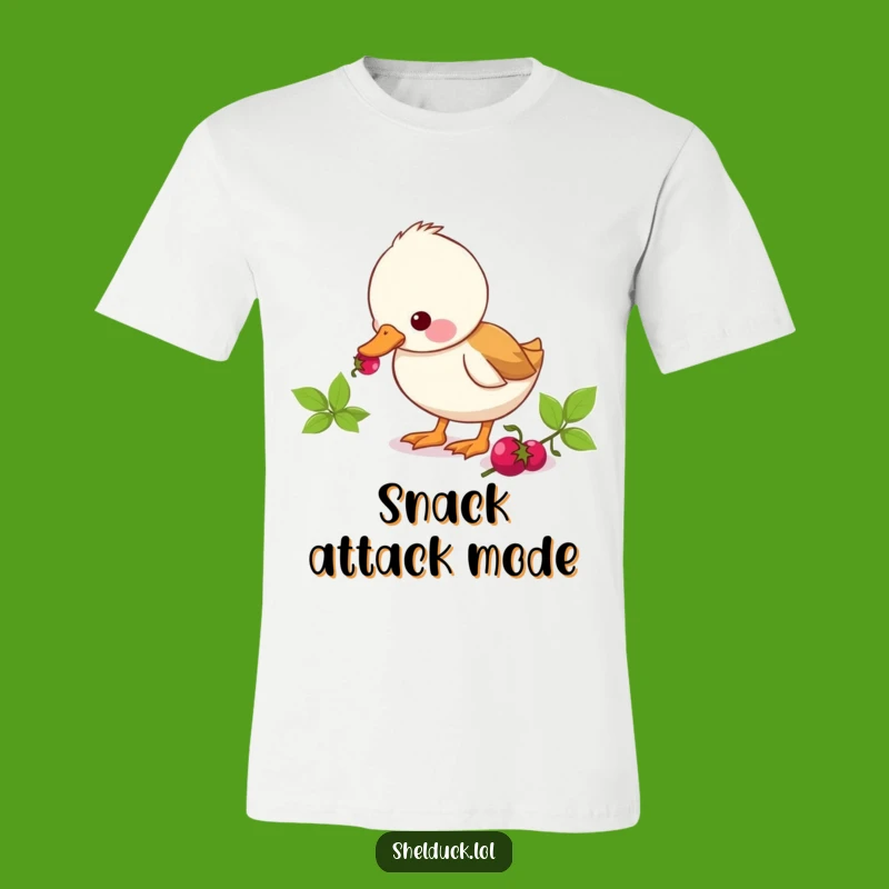 Funny Shelduck Berry Pecking T-Shirt: Cute Duck Snack Tee Gift