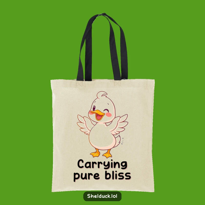 Funny Joyful Shelduck Tote Bag - Happy Bird Bag, Great Gift!
