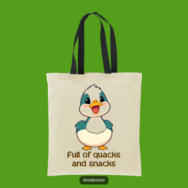 Funny Happy Quack Shelduck Tote Bag: Carry Your Cheer, Perfect Everyday Gift