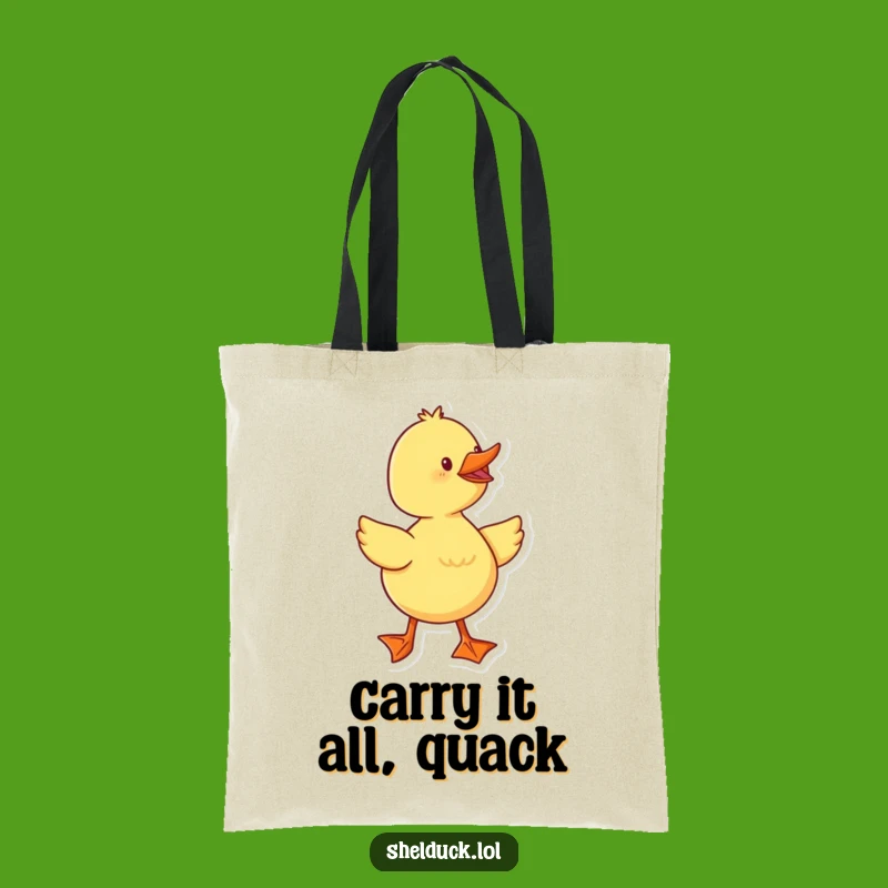 Funny Duckling Tote Bag: Cheerful Waddling Webbed Feet Carry-All Gift Idea