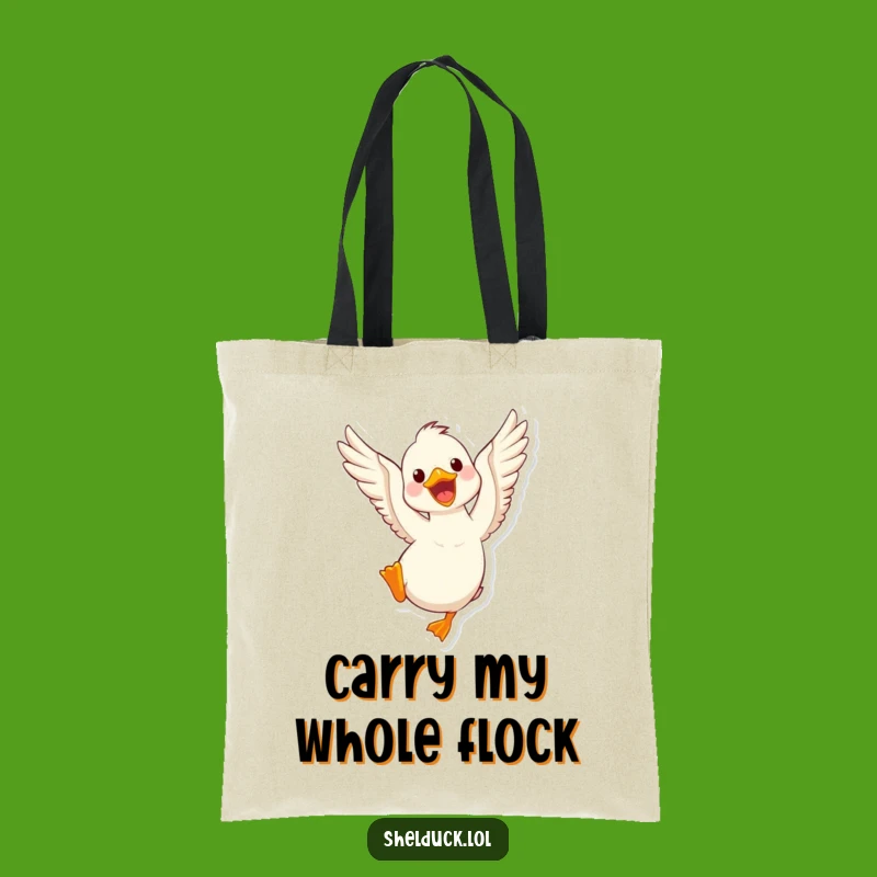 Funny Shelduck Flapping Tote Bag: Carry Joy With This Bird Bag!