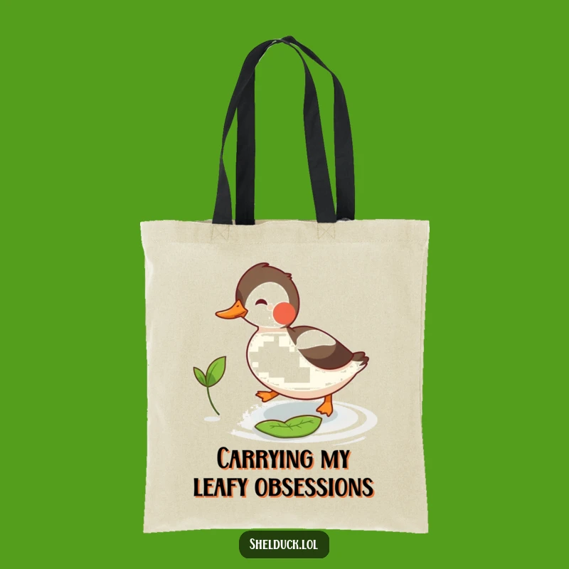 Funny Shelduck Leaf Chase Tote Bag: Carry Your Humor in Style, Great Gift