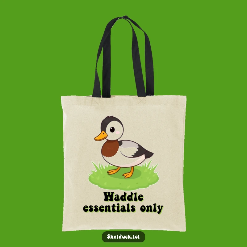 Funny Shelduck Waddling Tote Bag - Carry Your Fun with Bird Humor