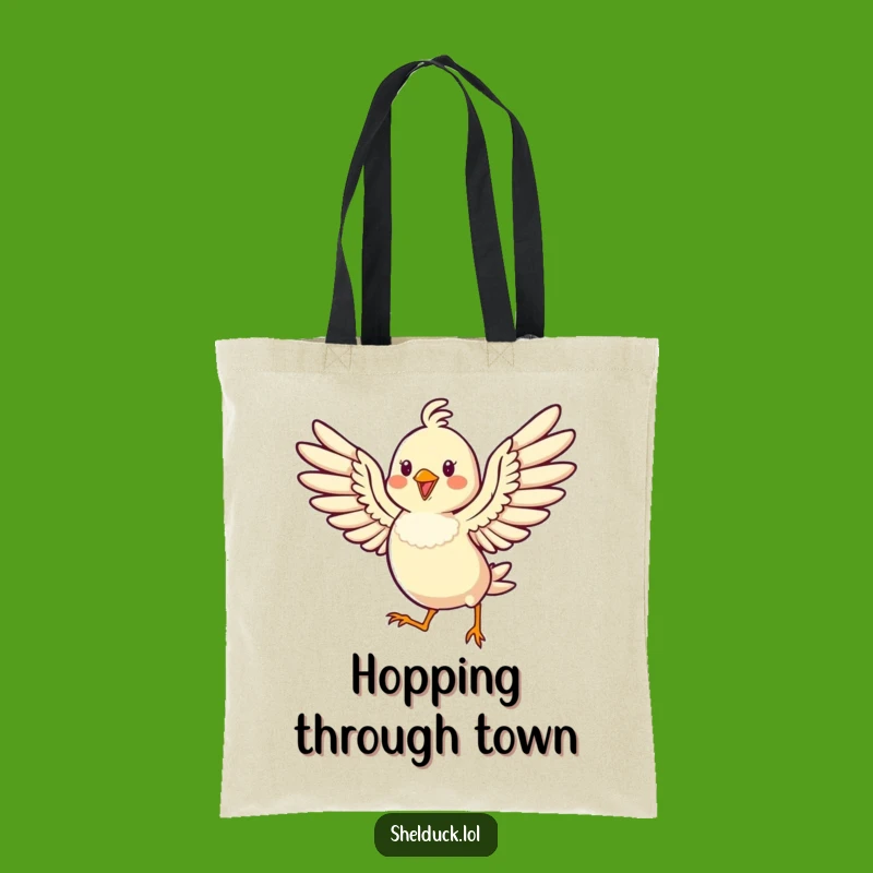 Funny Hopping Bird Tote Bag: Carry Your Cheer Everywhere with Style