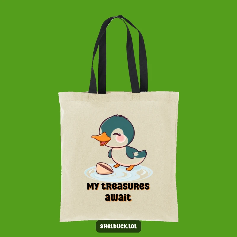 Funny Shelduck Diving Tote Bag: Carry Your Treasures with Avian Zeal
