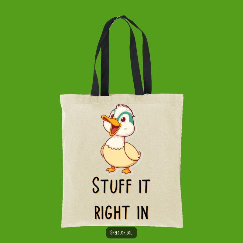Funny Honking Shelduck Tote Bag - Playful Bird Bag, Perfect Gift!