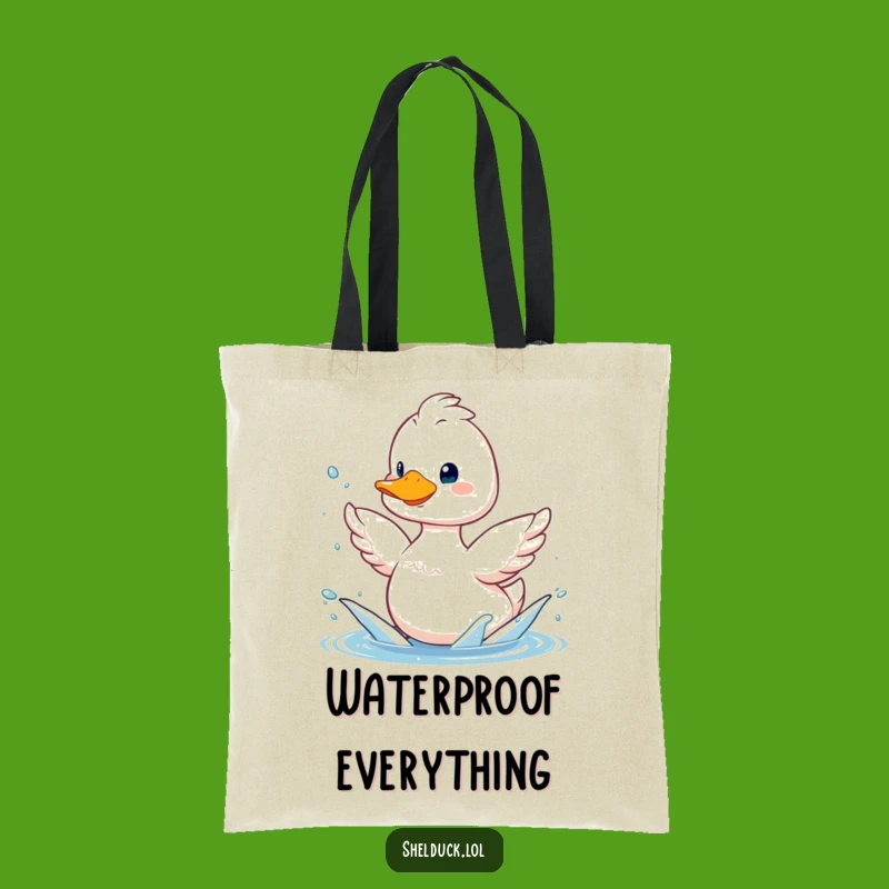 Funny Durable Shelduck Splashing Tote Bag - Humorous Water Companion